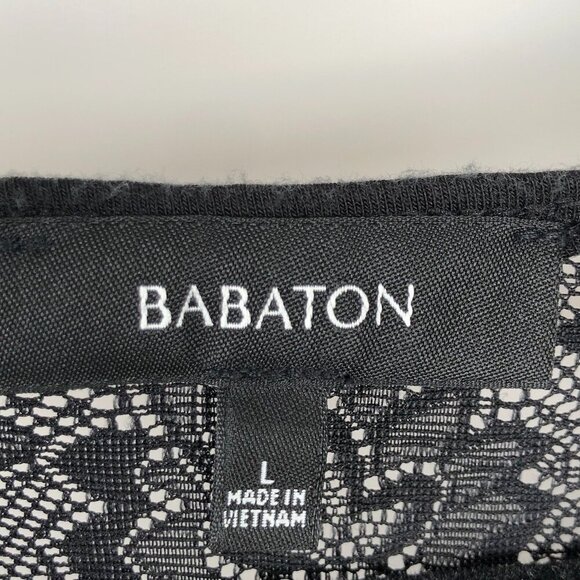 ARITZIA's BABATON Lace Back BodyCon Midi Black, Modal Jersey Long Sleeve US L - Picture 10 of 16